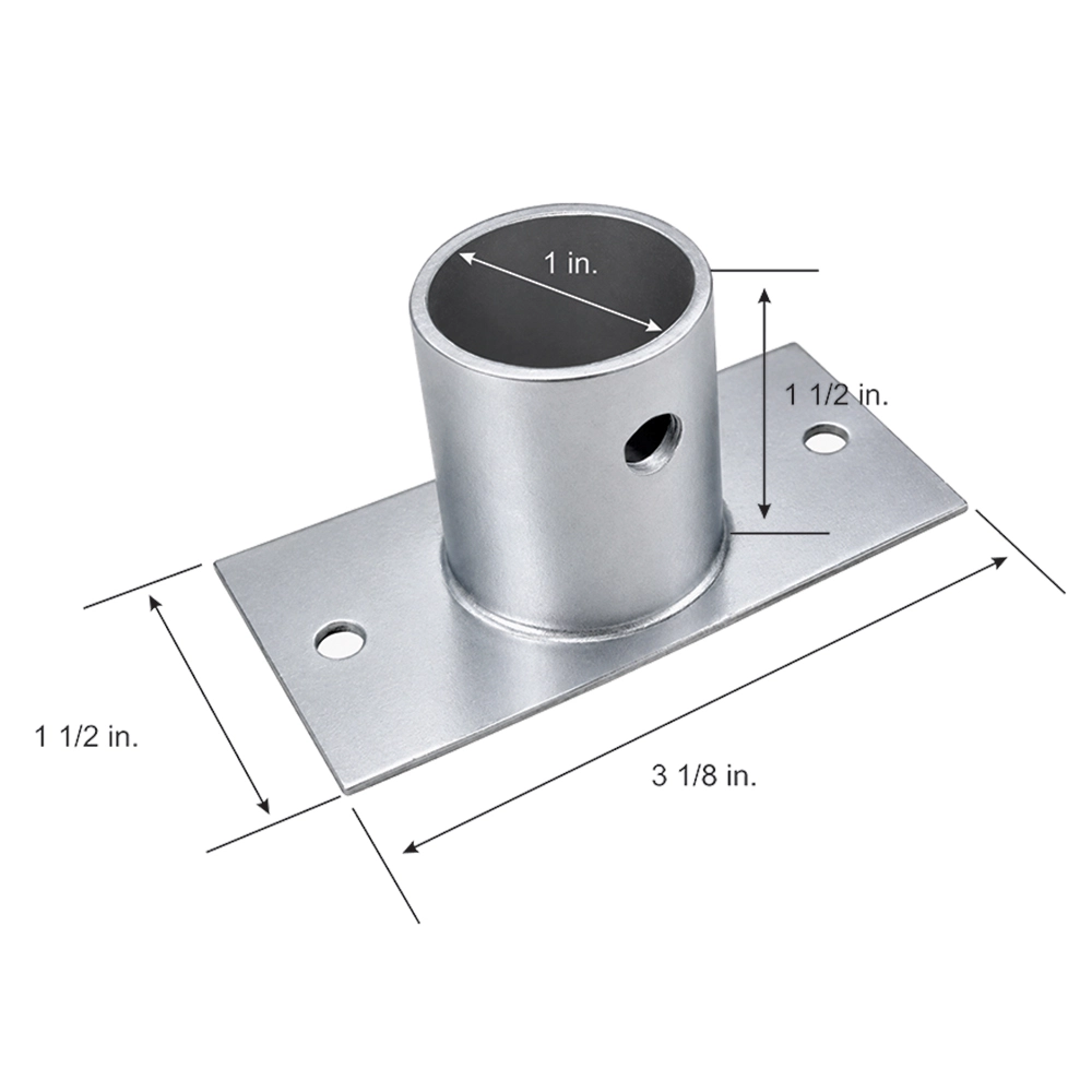 3-1/8 in. x 1-1/2 in. Metallic pipe flange with base plate - Image 3