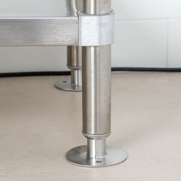 flanged feet