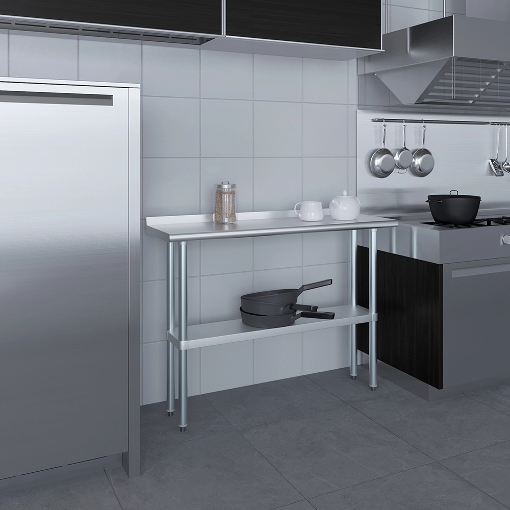 14 in. X 48 in. Stainless Steel Work Table with 1-1/2 in. Backsplash - Image 9