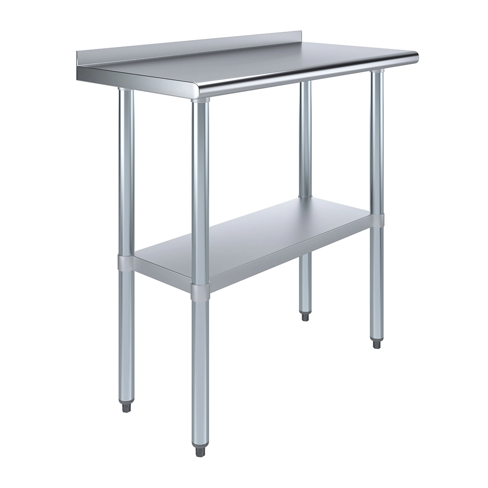 18 in. X 36 in. Stainless Steel Work Table with 1-1/2 in. Backsplash