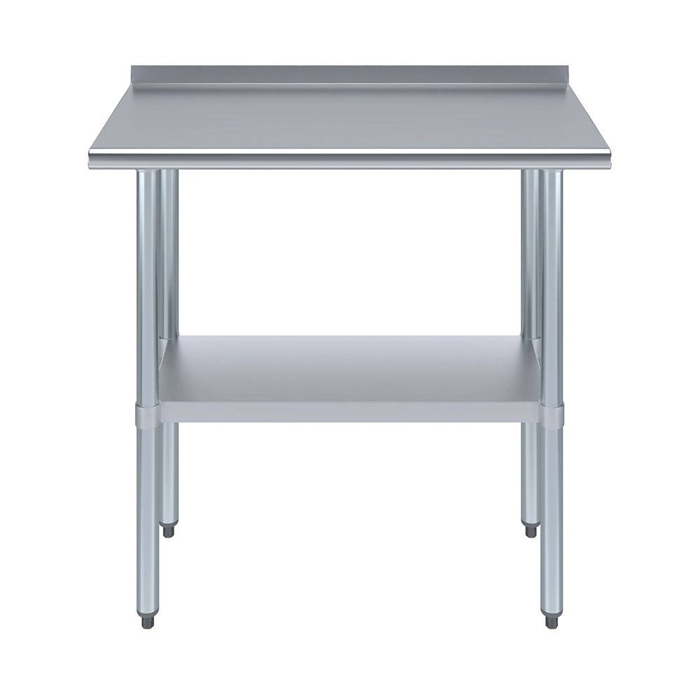 18 in. X 36 in. Stainless Steel Work Table with 1-1/2 in. Backsplash - Image 2