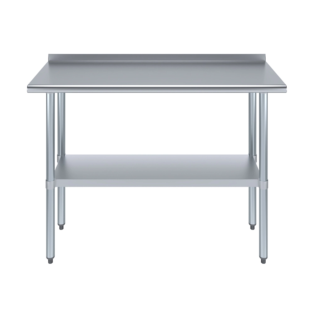 Open Box - 18 in. X 48 in. Stainless Steel Work Table with 1-1/2 in. Backsplash - Image 2