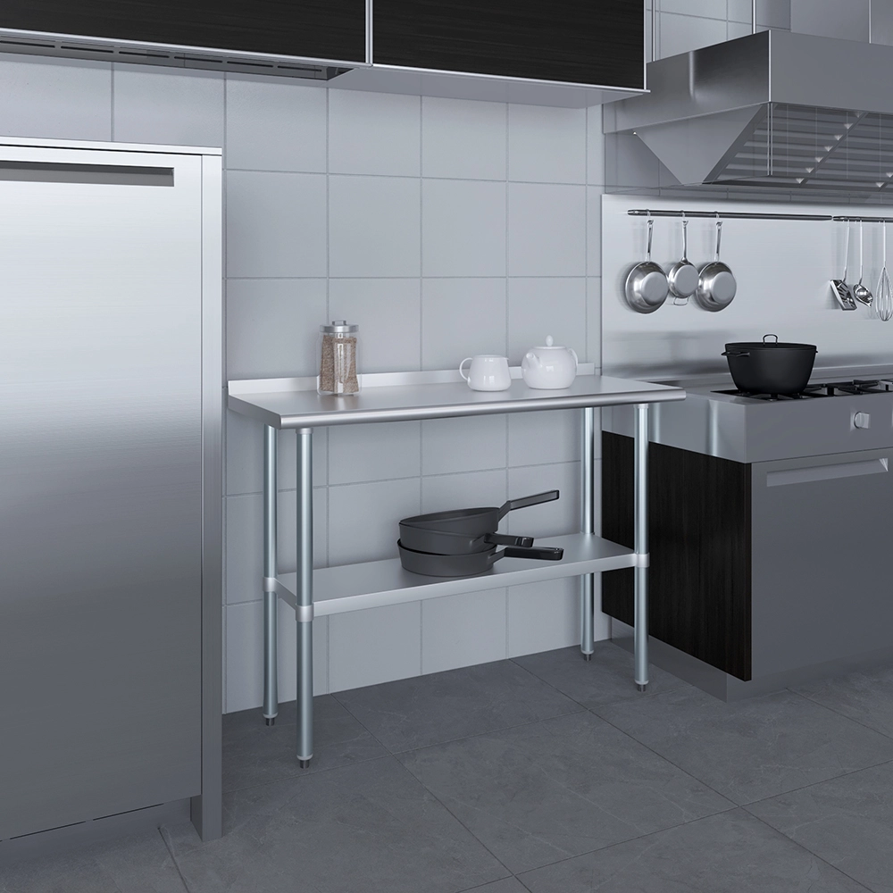 Open Box - 18 in. X 48 in. Stainless Steel Work Table with 1-1/2 in. Backsplash - Image 9