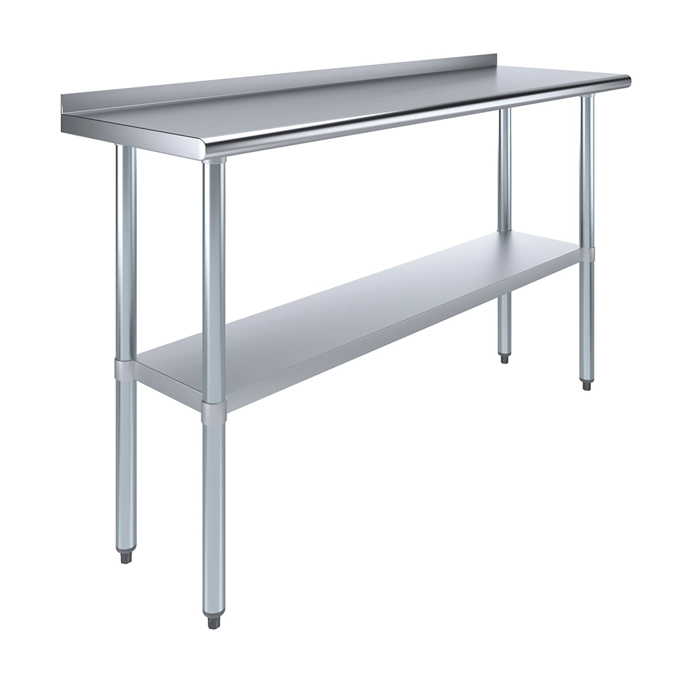 18 in. X 60 in. Stainless Steel Work Table with 1-1/2 in. Backsplash