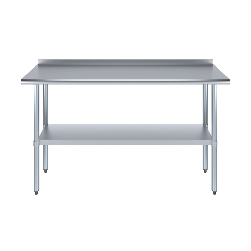 18 in. X 60 in. Stainless Steel Work Table with 1-1/2 in. Backsplash - Image 2