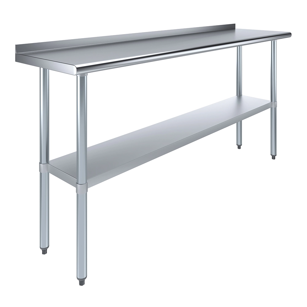 18 in. X 72 in. Stainless Steel Work Table with 1-1/2 in. Backsplash