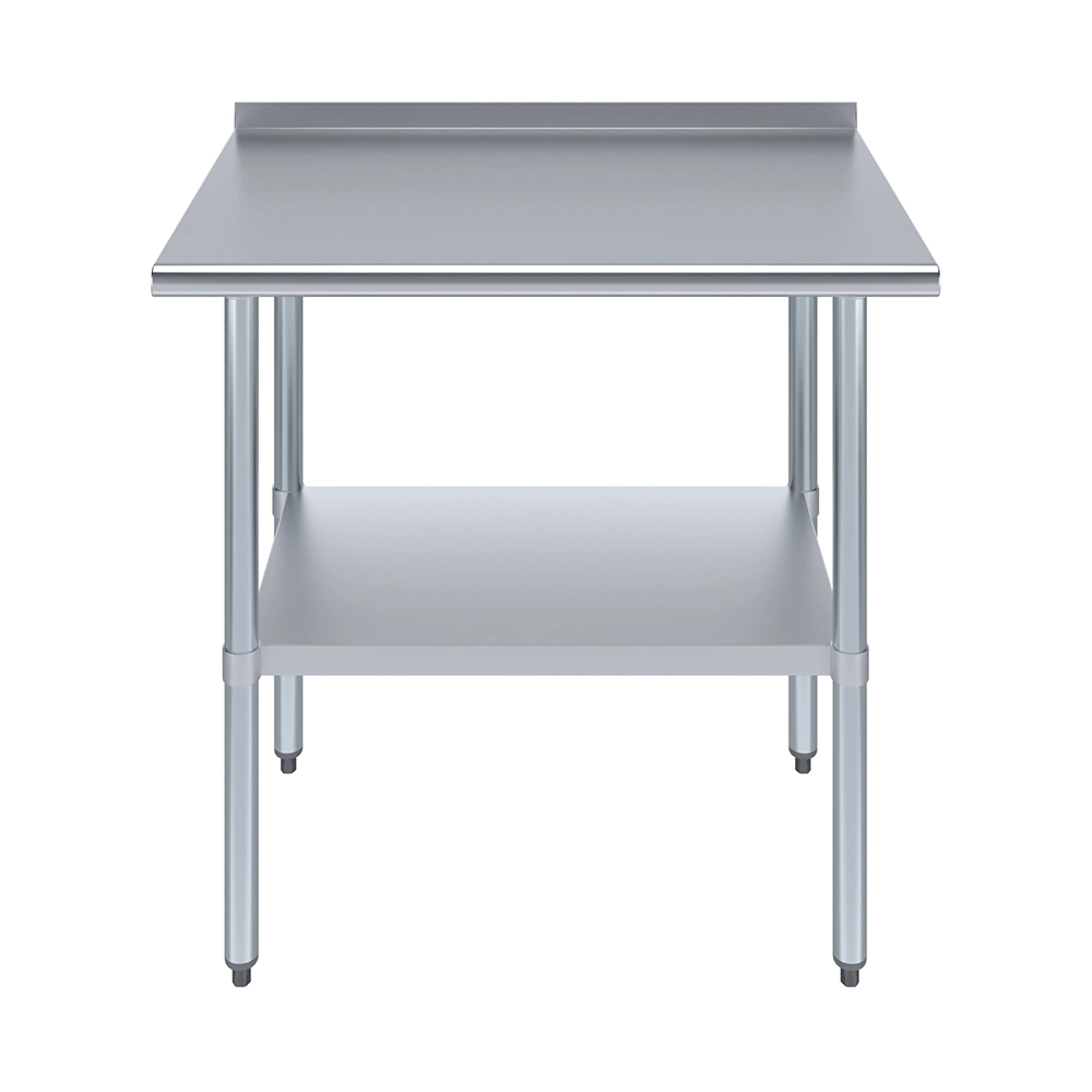 24 in. X 36 in. Stainless Steel Work Table with 1-1/2 in. Backsplash - Image 2