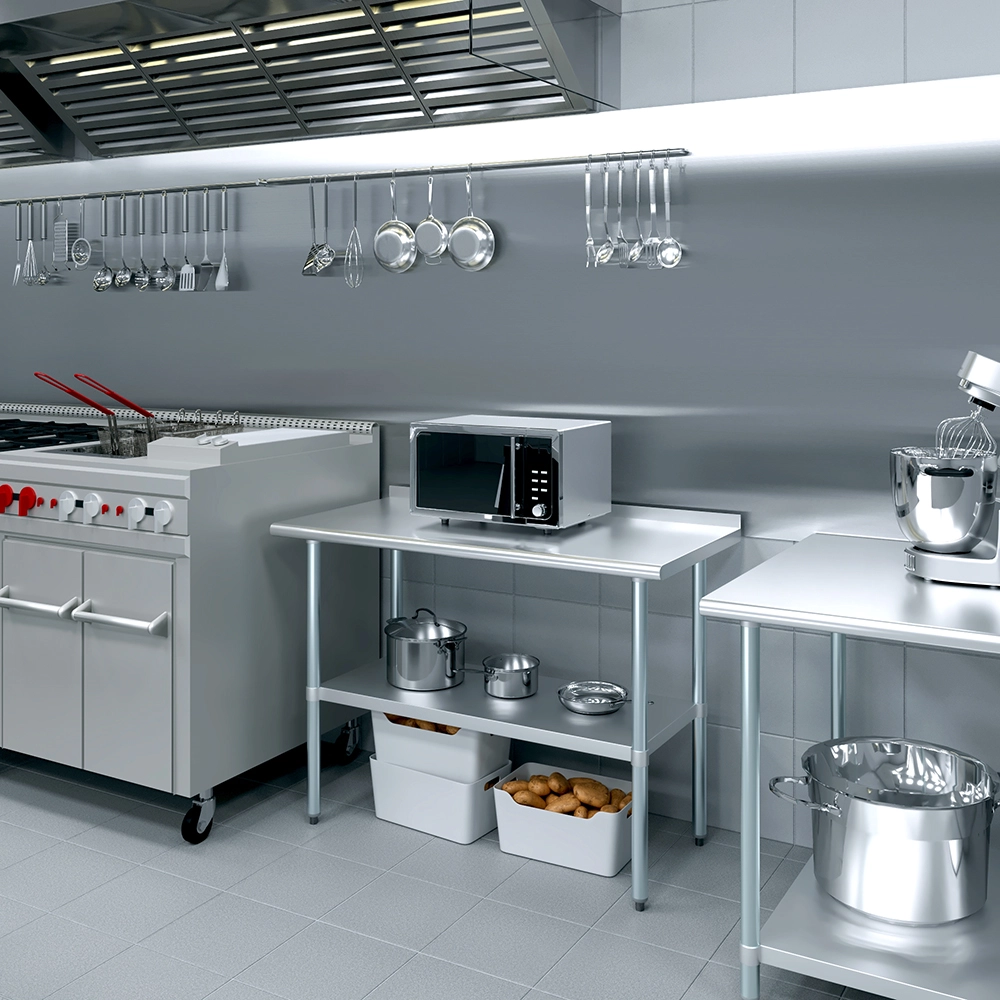 24 in. X 48 in. Stainless Steel Work Table with 1-1/2 in. Backsplash - Image 11