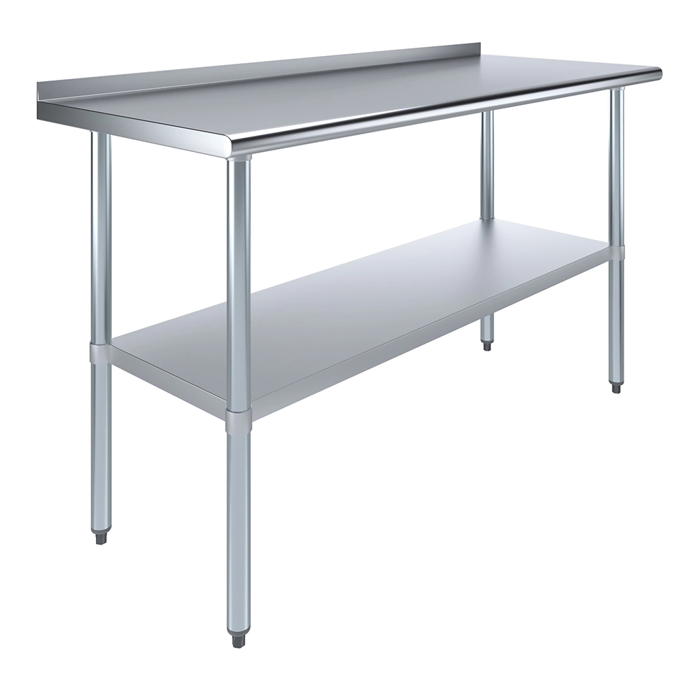 24 in. X 60 in. Stainless Steel Work Table with 1-1/2 in. Backsplash