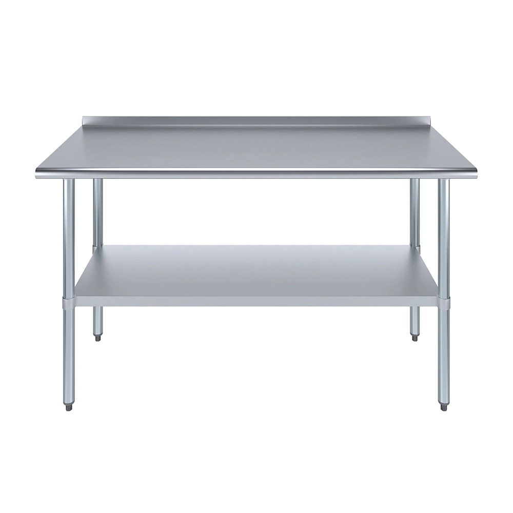 24 in. X 60 in. Stainless Steel Work Table with 1-1/2 in. Backsplash - Image 2