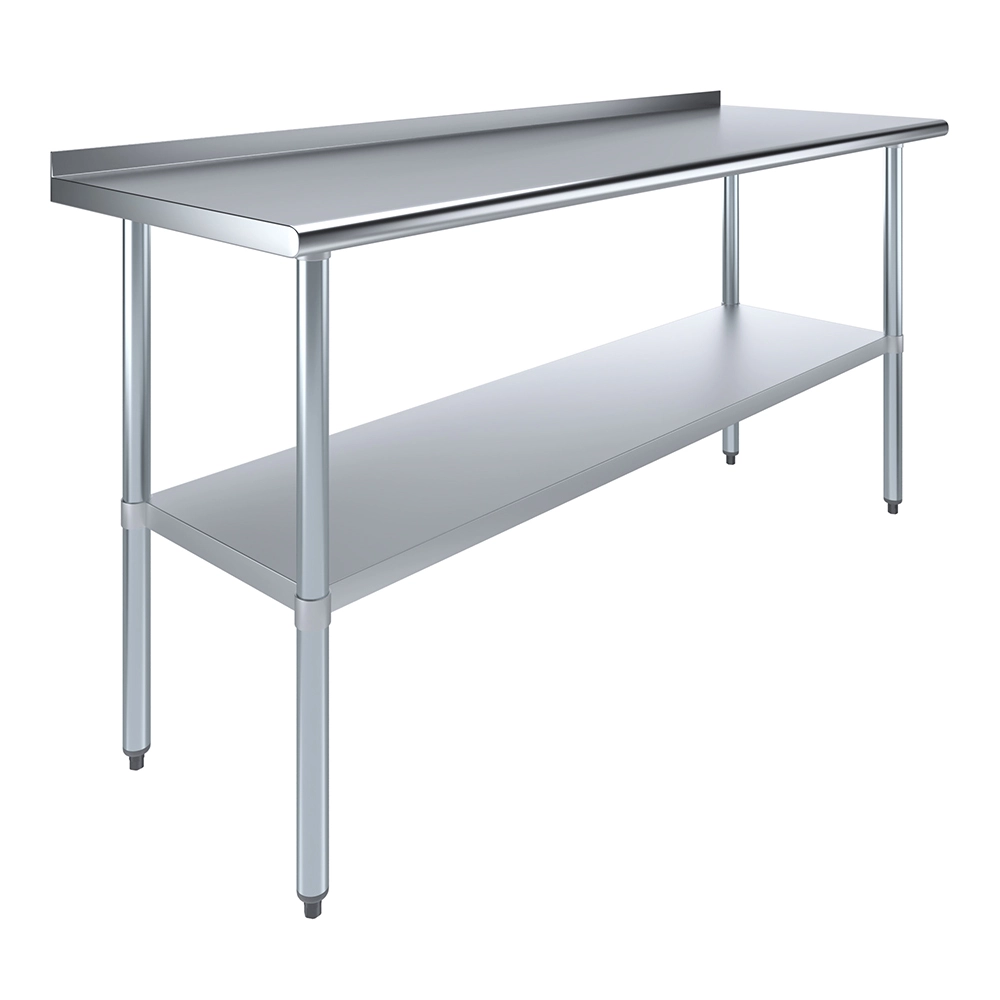 27 in. X 72 in. Stainless Steel Work Table with 1-1/2 in. Backsplash