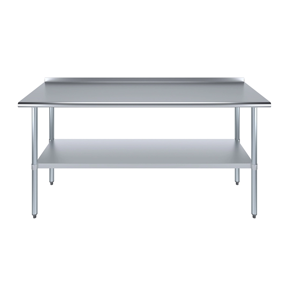 27 in. X 72 in. Stainless Steel Work Table with 1-1/2 in. Backsplash - Image 2