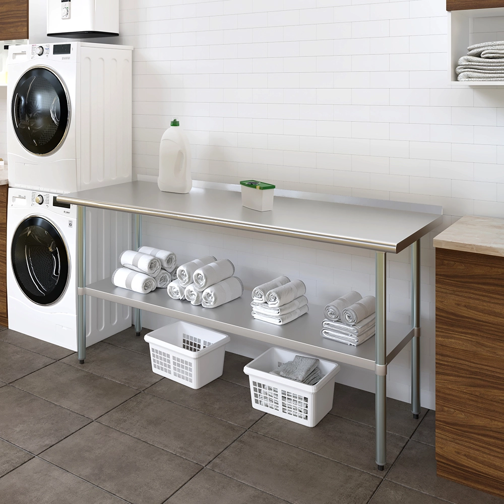 27 in. X 72 in. Stainless Steel Work Table with 1-1/2 in. Backsplash - Image 11