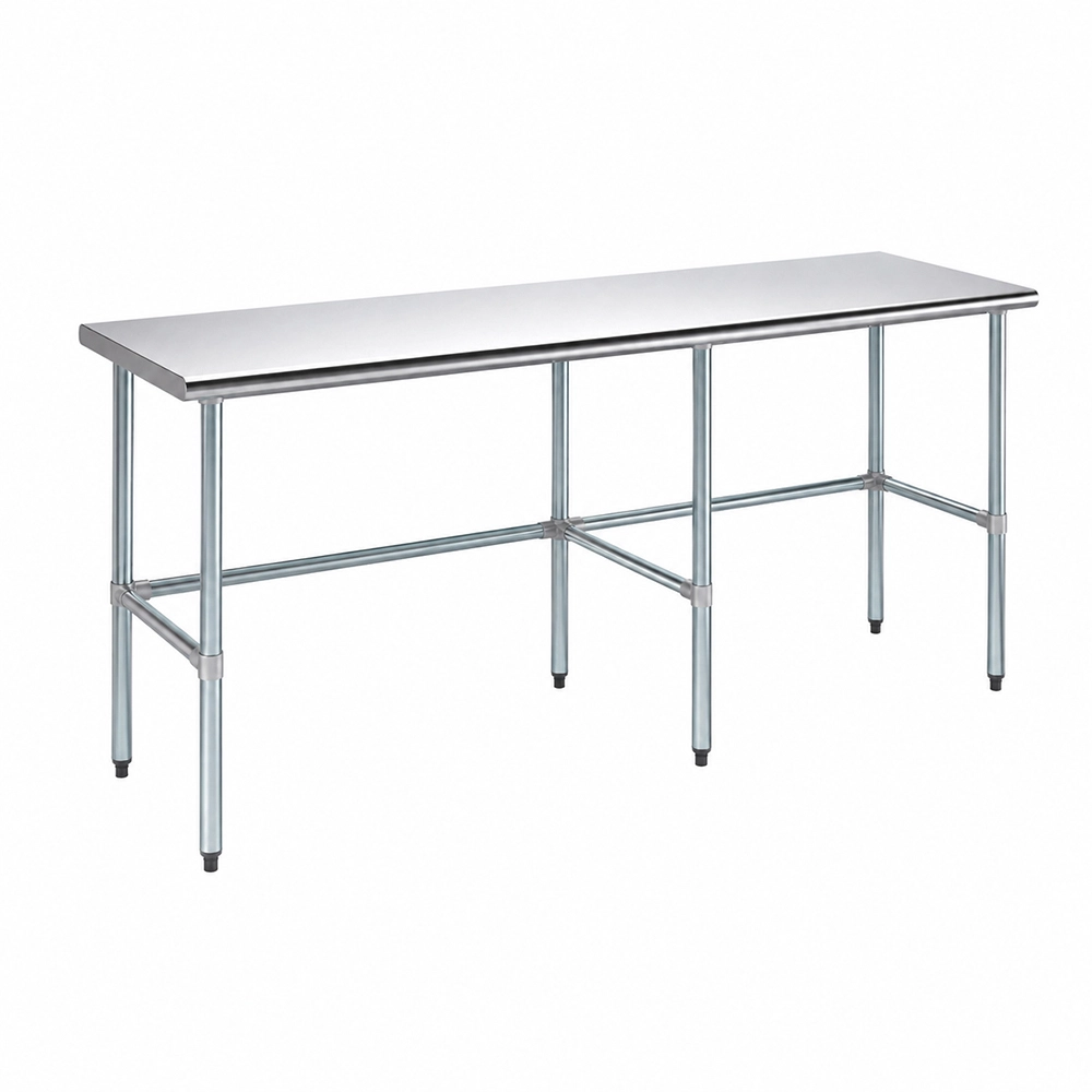 24" X 84" Stainless Steel Work Table With Open Base