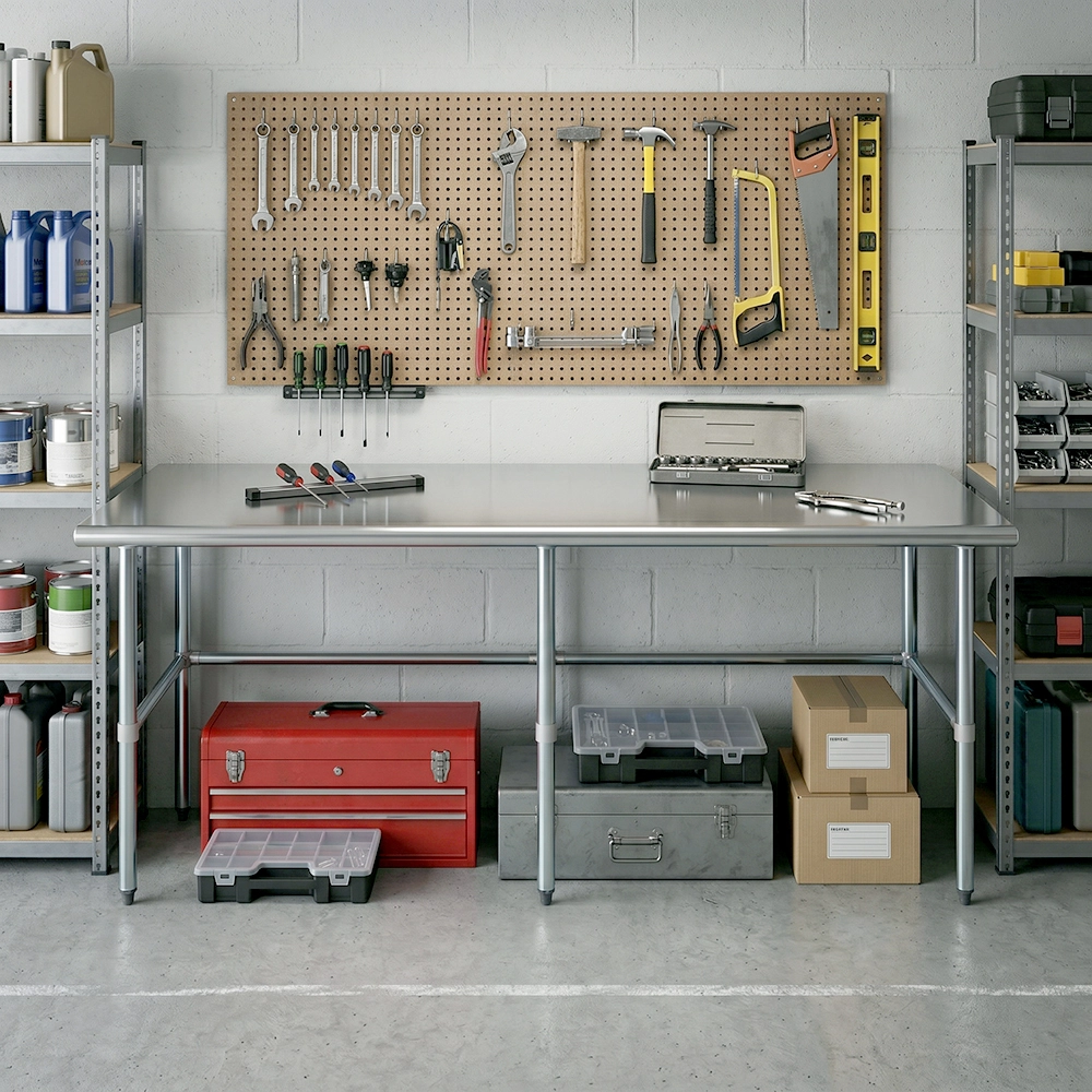 24" X 84" Stainless Steel Work Table With Open Base - Image 6