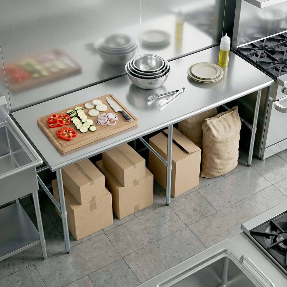 24" X 84" Stainless Steel Work Table With Open Base - Image 9