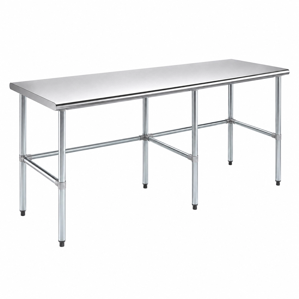 30" X 84" Stainless Steel Work Table With Open Base