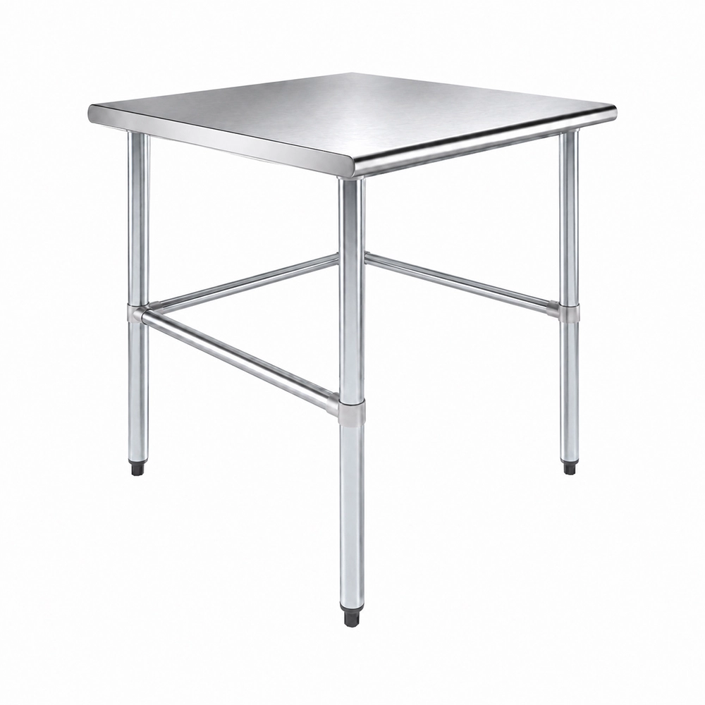 36" X 36" Stainless Steel Work Table With Open Base