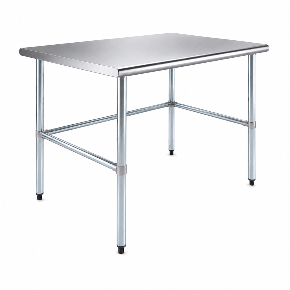 36" X 48" Stainless Steel Work Table With Open Base
