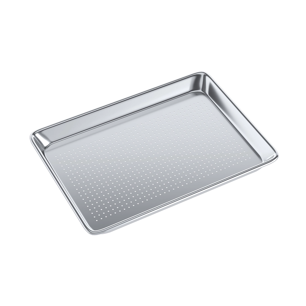 13 in. x 18 in. 19 Gauge Half Size Perforated Aluminum Bun / Sheet Pan