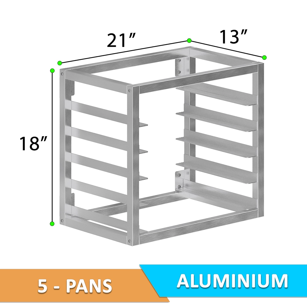 5 Tier Wall Mounted Half Size Sheet Bun Pan Rack - 21 in. x 13 in. x 18 in. - Image 3