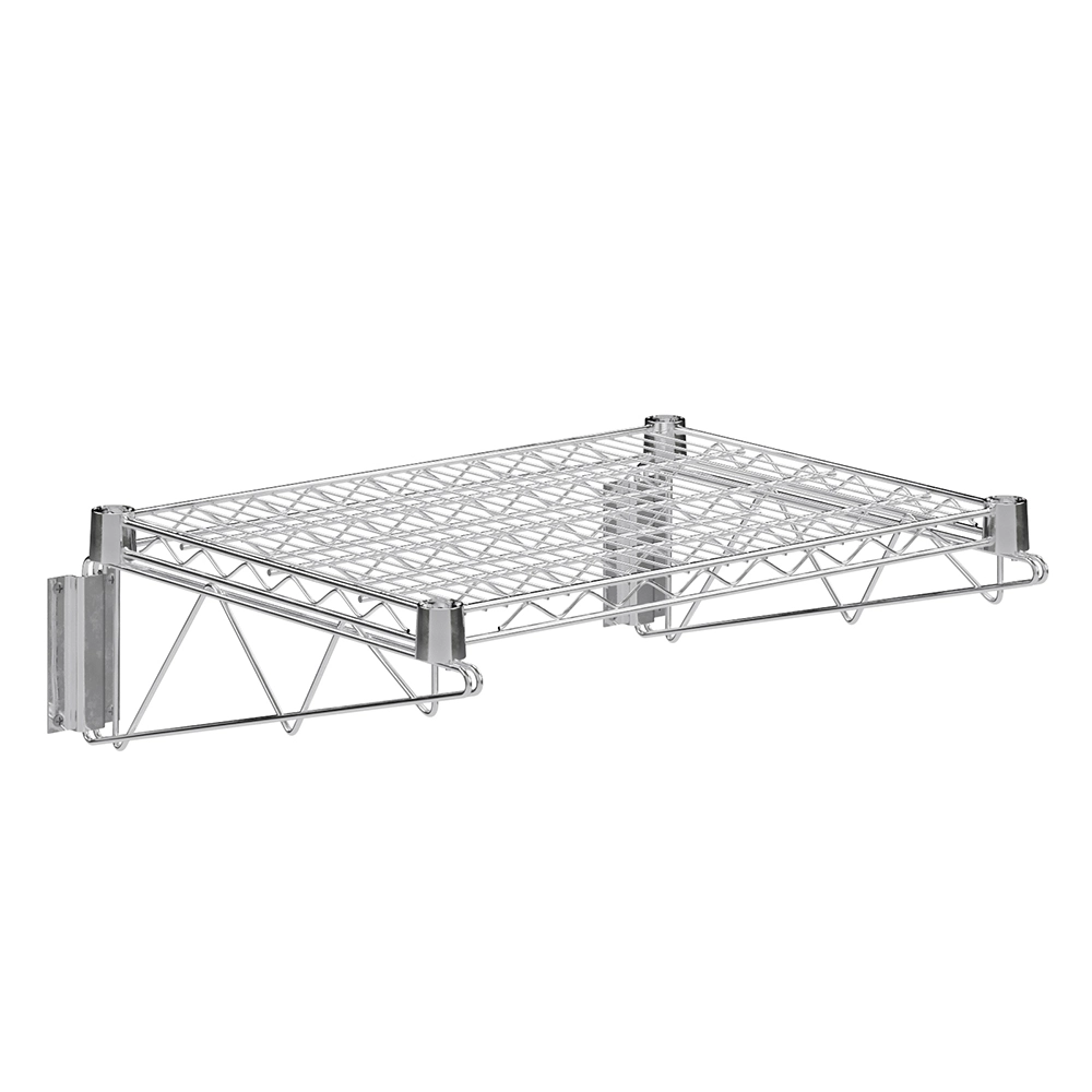 18 in. x 24 in. Chrome Wall Mount Wire Shelf With Brackets