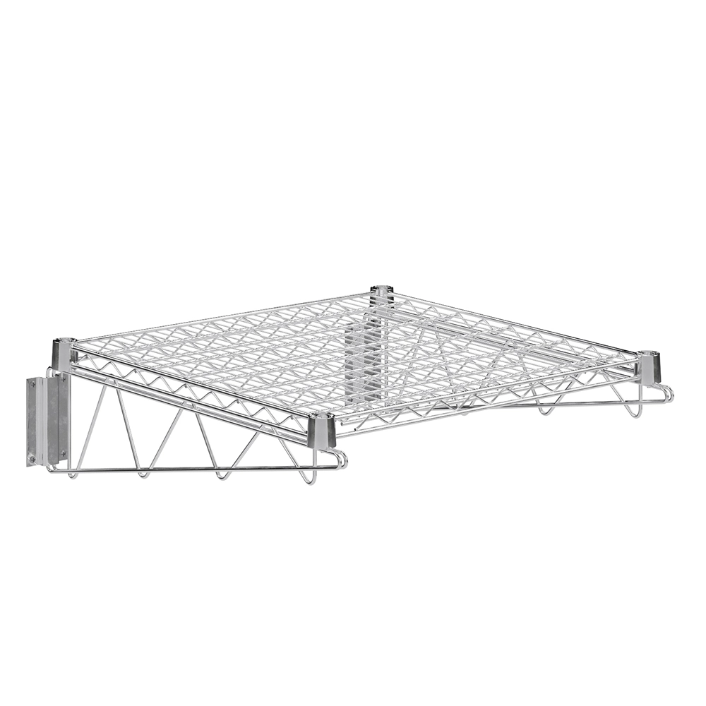 24 in. x 24 in. Chrome Wall Mount Wire Shelf With Brackets